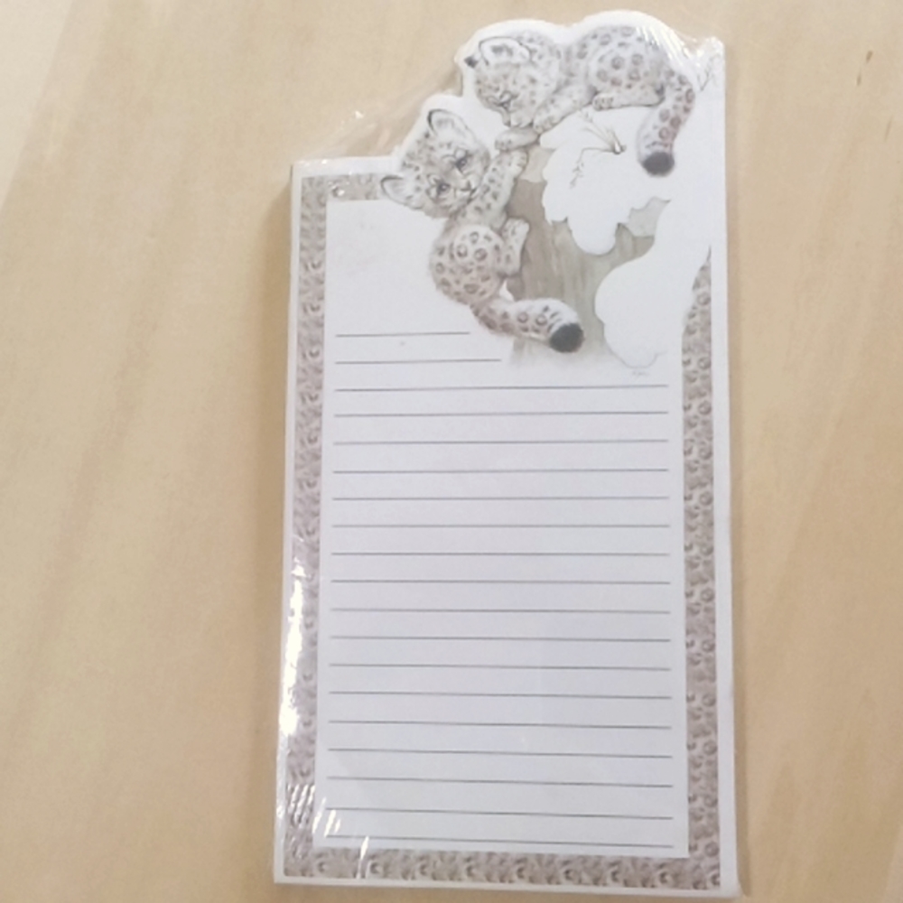 $2 Add-on Magnet Snow Leopard Memo Notepad